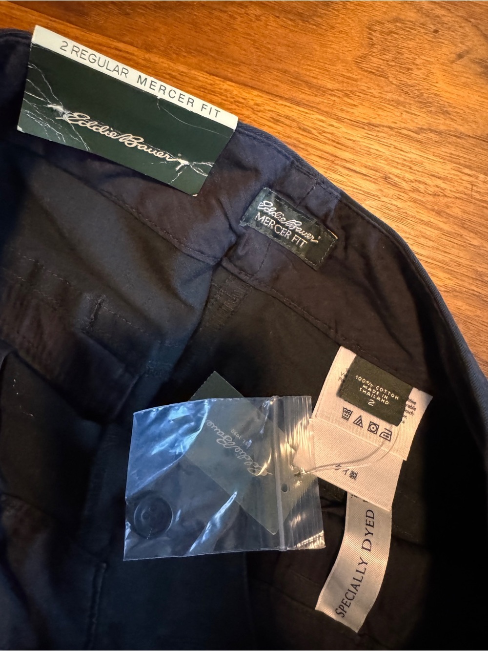 Eddie Bauer NWT Mercer Fit Moleskin Cotton Khaki Pants Sz 2 - Picture 3 of 7